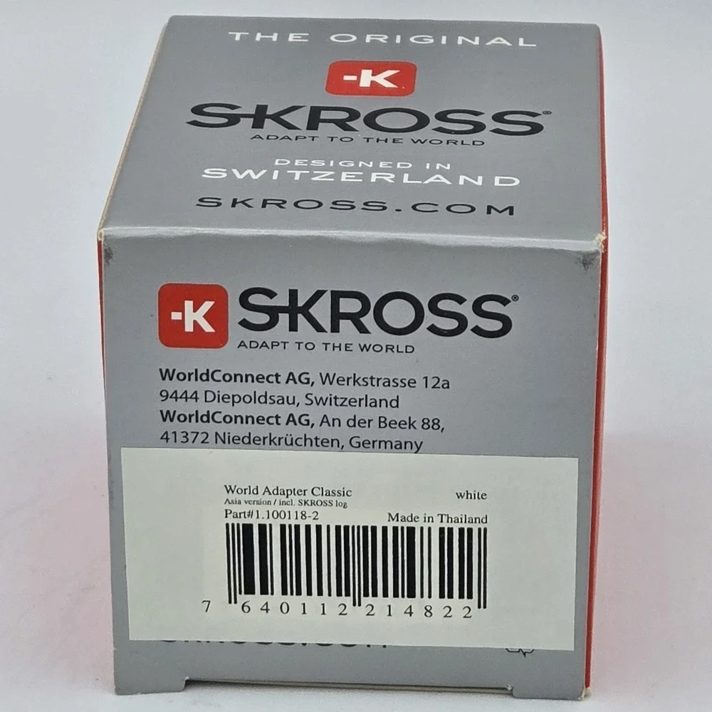 Skross World Adapter Universal Travel Plug Black With Box Asia Version‎
